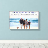 Toile Custom Son & Daughter's Day Family Photo Canvas (Insitu (Plancher de Bois))