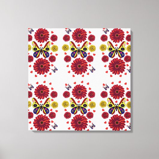 Toile Custom Spring Butterfly Floral Gift  (Recto)