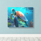 Toile Custom Turtle Canvas Wall Art Personalized Design (Insitu (Plancher de Bois))