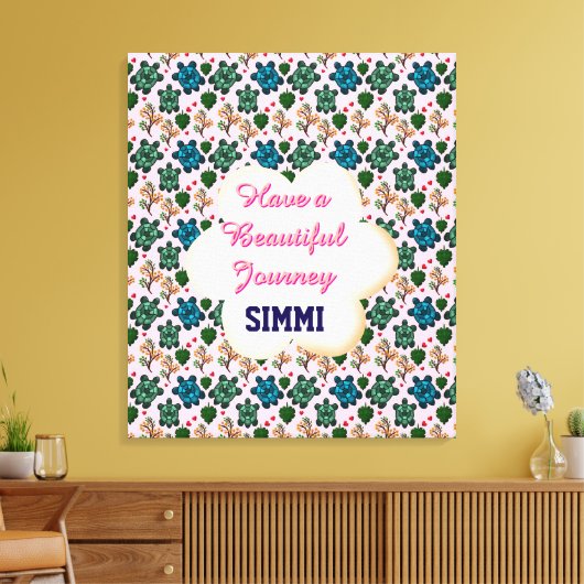 Toile Custom turtle pattern  (Insitu(Salon))