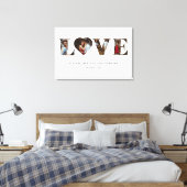 Toile Customisé Love Heart 4 Photo (Insitu(Chambre))