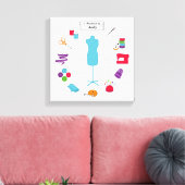 Toile Customiser le Étiquette coudre à droite (Insitu(Salon))