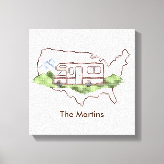 Toile Customisez votre voyage routier USA Canvas Imprime (Recto)