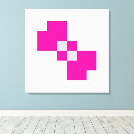 Toile Cute 8 bits Pixel Bow (Insitu (Plancher de Bois))