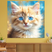Toile Cute Adorable Chat-37823 (Insitu(Salon))