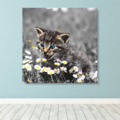 Toile Cute adorable Chat Kitten (Insitu (Plancher de Bois))