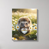 Toile Cute April Hedgehog with Diamond Heart (Recto)