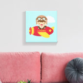 Toile Cute Aviator Boy Avion Boys Décor Chambre (Insitu(Salon))