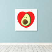 Toile Cute Avocado Dans Le Coeur Rouge (Insitu (Plancher de Bois))