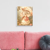 Toile Cute Baby Elephant - Watercolor Nursery Poster (Insitu(Salon))