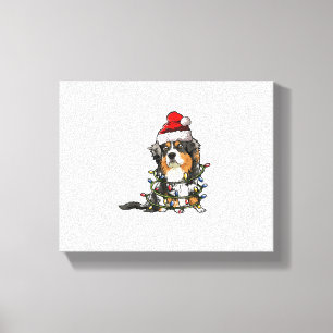 Toile Cute berger australien Père Noël Christmas Tree Li