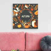 Toile Cute Boho Automne Cerf couronne Décale murale (Insitu(Salon))