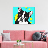 Toile Cute Boston Terrier Canvas Art (Insitu(Salon))