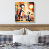 Toile Cute Chat Caractères Art (Insitu(Chambre))