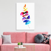 Toile Cute colorful leaves watercolor (Insitu(Salon))