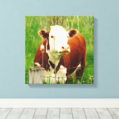 Toile Cute Curious Cow 4Carrie (Insitu (Plancher de Bois))