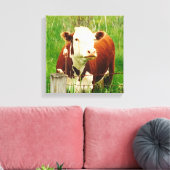 Toile Cute Curious Cow 4Carrie (Insitu(Salon))