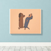 Toile Cute Dachshund Salon (Insitu (Plancher de Bois))