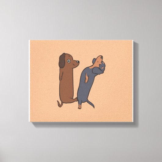 Toile Cute Dachshund Salon (Recto)