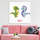 Toile Cute Dinosaur Paire Thunder_Cove (Insitu(Salon))