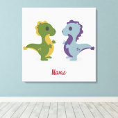 Toile Cute Dinosaur Paire Thunder_Cove (Insitu (Plancher de Bois))