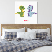 Toile Cute Dinosaur Paire Thunder_Cove (Insitu(Chambre))