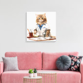 Toile Cute Docteur Chat Comme Peinture (Insitu(Salon))