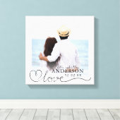 Toile Cute Elegant White Mr et Mrs Mariage photo (Insitu (Plancher de Bois))