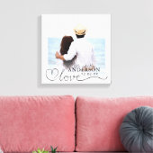 Toile Cute Elegant White Mr et Mrs Mariage photo (Insitu(Salon))