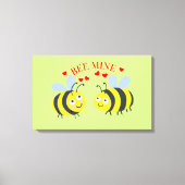 Toile Cute Flirt Bee Mine amour Saint Valentin Idée cade (Recto)