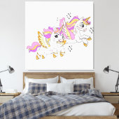 Toile Cute flying unicorns  (Insitu(Chambre))