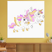 Toile Cute flying unicorns  (Insitu(Salon))