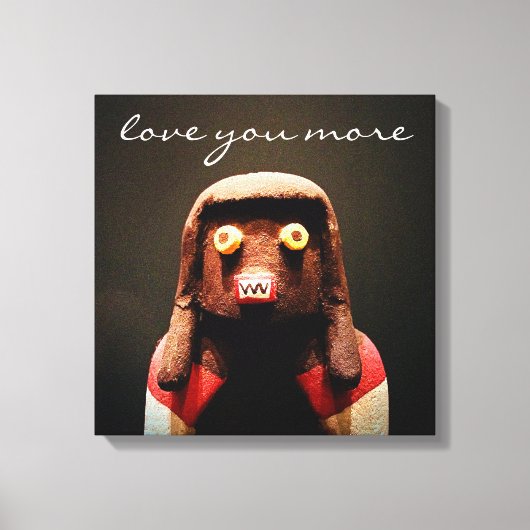 Toile Cute Funny Kachina Poupée Visage Photo Vous Aimer (Recto)