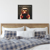 Toile Cute Funny Kachina Poupée Visage Photo Vous Aimer  (Insitu(Chambre))