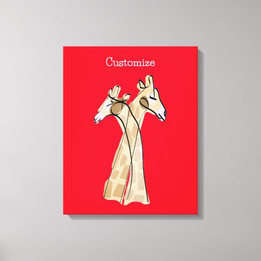Toile Cute Giraffe Couple Thunder_Cove (Recto)
