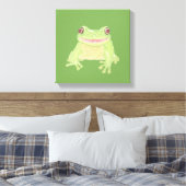 Toile Cute Green Tree Frog - transparent. (Insitu(Chambre))