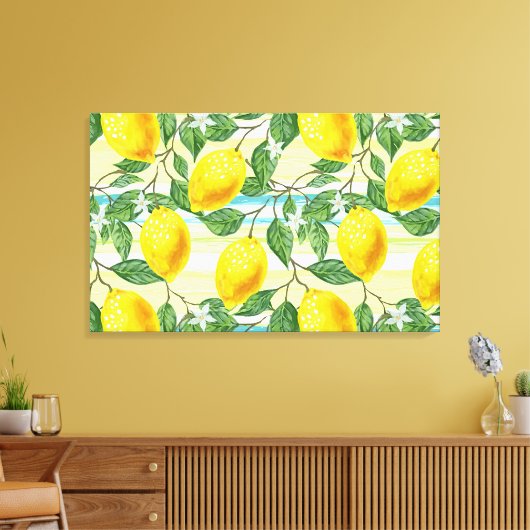 Toile Cute Hip Tropical Summer Lemon Fruit Motif (Insitu(Salon))