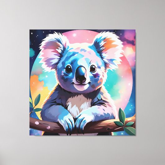 Toile Cute illustration of a koala (Recto)