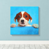Toile Cute Jack Russell Terrier Puppy (Insitu (Plancher de Bois))