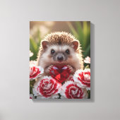 Toile Cute January Hedgehog with Garnet Heart (Recto)