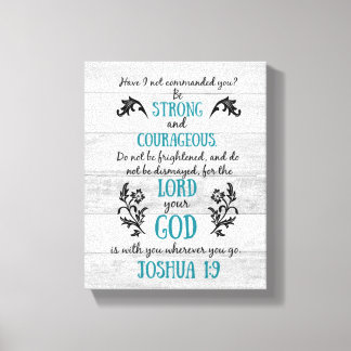 Toile Cute Joshua 1:9 Écriture Canvas