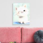 Toile Cute Kitten blanc (Insitu(Salon))