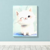 Toile Cute Kitten blanc (Insitu (Plancher de Bois))