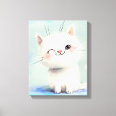 Toile Cute Kitten blanc (Recto)
