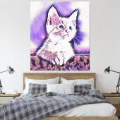 Toile Cute Kitten Portrait Art numérique peinture (Insitu(Chambre))