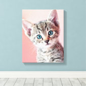 Toile Cute kitten with blue eyes. (Insitu (Plancher de Bois))