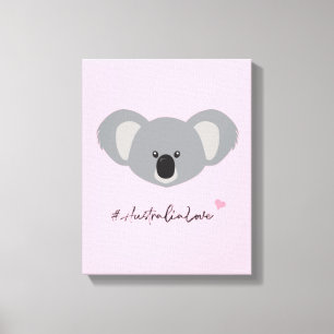Toile Cute Koala Ours Australie Aimer rose