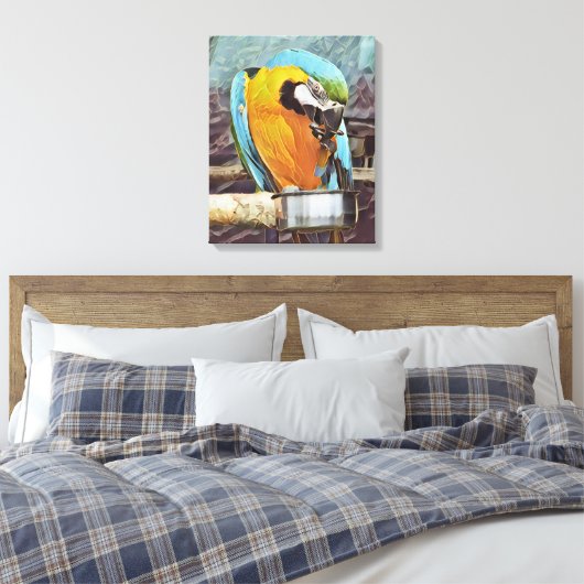 TOILE CUTE MACAW (Insitu(Chambre))