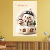 Toile Cute Needle Felted Snowman Snowglobe (Insitu(Salon))