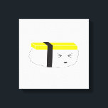 Toile Cute oeuf Sushi Illustration Kawaii style<br><div class="desc">Avec l'illustration de l'oeuf mignon,  ma fille et moi avons travaillé ensemble. Nous aimons les sushis et les illustrer ensemble était tellement amusant. Ce dessin de toile enveloppé est sur un arrière - plan blanc,  mais change de couleur à souhait.</div>